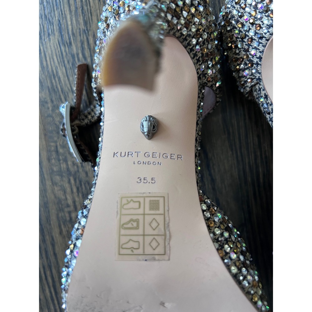 Kurt Geiger London Bond Crystal Embellished d'Orsay Pumps Size 5.5 Heels EU 35.5 - Picture 8 of 8